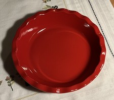 Emile Henry Auflaufform Tarteform Pieform Keramik glasiert  rot 26 cm