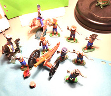 Steckfiguren Hong Kong  10 Figuren Western - ACW Südstaaten Soldaten mit Kanone