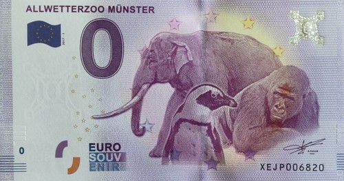 Null euro schein allwetterzoo - schein,,