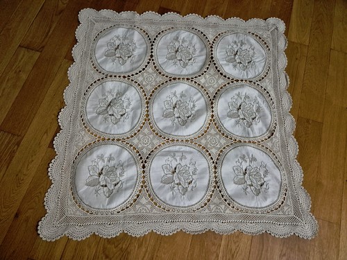 Tischdecke wollweiß beige