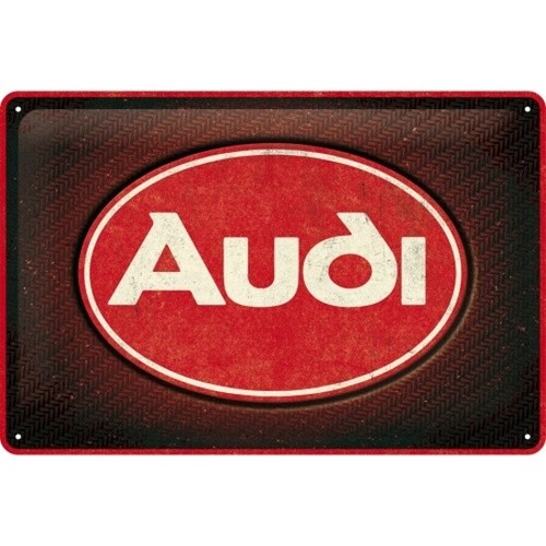 Audi logo blechschild red - logo,