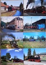 8 Postkarten Dampflok