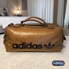Adidas Originals Reisetasche Braun Kunstleder Vintage Bag Weekender Sporttasche