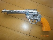 Cowboy Kinder Plastik Pistole silber orange