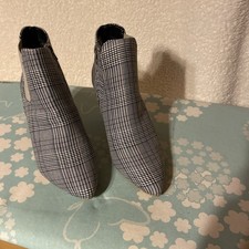 Stiefeletten Stoff Muster Hahnentritt Gr.38