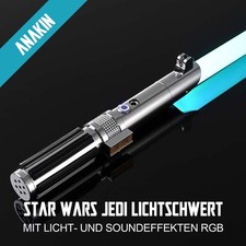 Star Wars Anakin Skywalker Metall Lichtschwert mit Licht & Soundeffekten RGB NEU