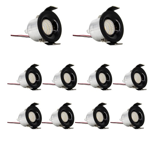 10x led spotlight schwarz - 10x,