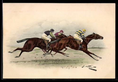 Jockeys reiten galopp - im,