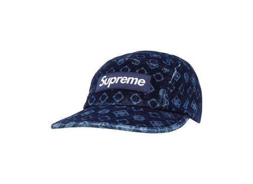 Supreme flocked denim camp cap - supreme,