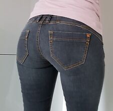 GANG Röhren Jeans NENA SKINNY W29 L32 Grau used 