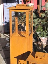hohe Edelrost Laterne mit Glas