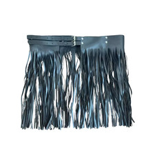 Damen Punk Fransen PU Leder