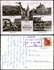 Ansichtskarte Melsungen Stadtteilansichten 1960 Eingangsstempel Bf. Bacharach