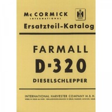 McCormick Ersatzteilliste Dieselschlepper Farmall D320 Traktor Ersatzteilliste