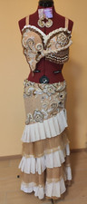 Tribal Flamenco Bellydance Dashilama costume BH 75 80 C DD / Rock Gr. M / L