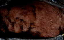 1000 Gramm Alpakawolle dunkelbraun, Rohwolle, Bastelwolle, Düngewolle,