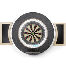 peleya Dartboard Cabinet Set mit LED Licht; Bristle Dartboard, eingebaute LED