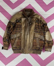 Retro Vintage Leder Bomber Jacke