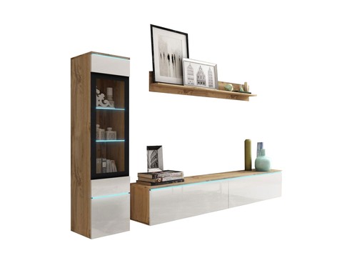 Wohnwand anbauwand teilig - wohnwand, 3-teilig