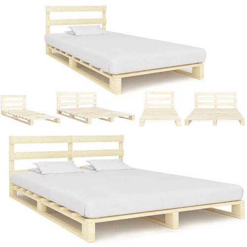 Palettenbett massivholzbett - palettenbett,