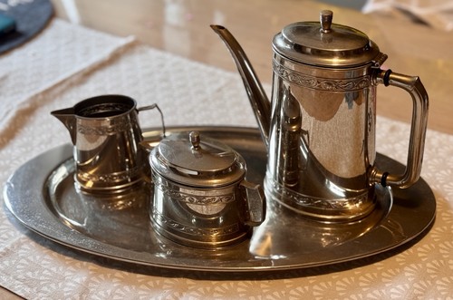 Vintage antikes silbernes