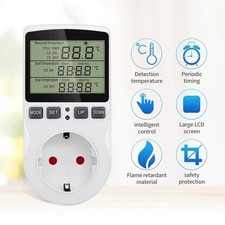 Zeitschaltuhr Steckdose mit Thermostat Temperaturregler Heizung Kühlung