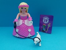 PLAYMOBIL FIGURES SERIE 17 - PRINZESSIN DAME PINK m. REIFROCK + HUND 70243 Neu