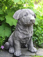 GARTENFIGUR, GARTEN-DECO, STEINFIGUR, HUND, ROTTWEILER-WELPE, STEINGUSS, NEU