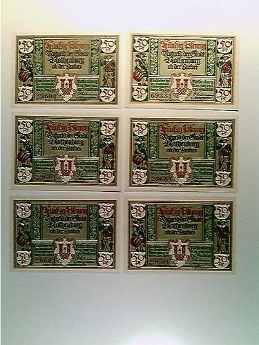 Notgeld rothenburg 6x - notgeld,