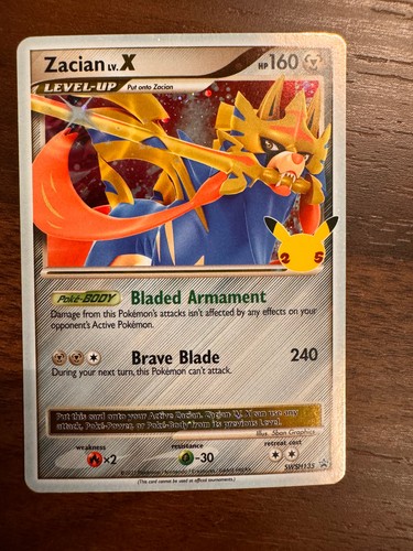 Zacian swsh135 holo - zacian, lv.x
