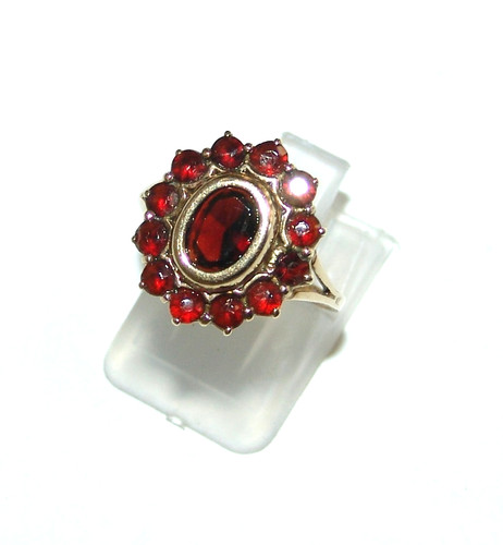 Granatring gold 585 granat - gold,