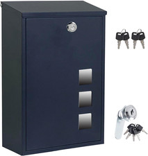 Stonebroo Briefkasten Wasserdicht Anthrazit Ohne Zeitungsfach, Mit 4 Schlüssel U