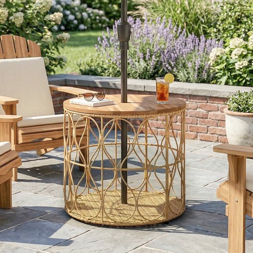Outsunny beistelltisch ø50 - beistelltisch,