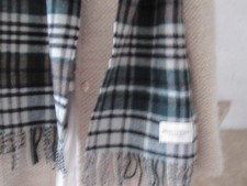 neu Marc O`Polo großer Woll Schal Grün/Braun/Beige/Schwarz mit Fransen