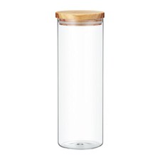 Vorratsdose Holzdeckel Vorratsglas Glasbehälter Müsliglas Reisglas Glasdose 1,8L