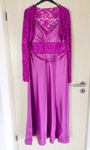 Abendkleid mit spitzen bolero - abendkleid, spitzen-bolero