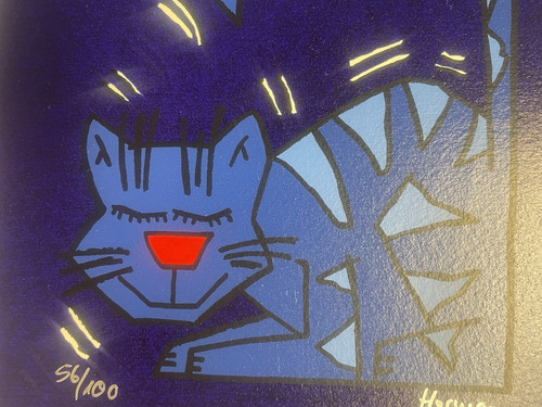 Herman katze siebdruck - herman,, siebdruck 