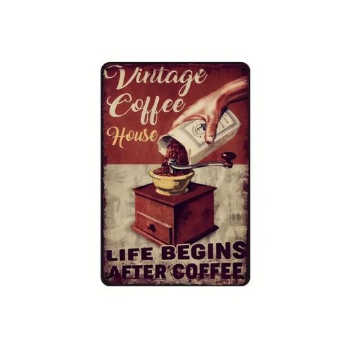Blechschild vintage coffee - blechschild,