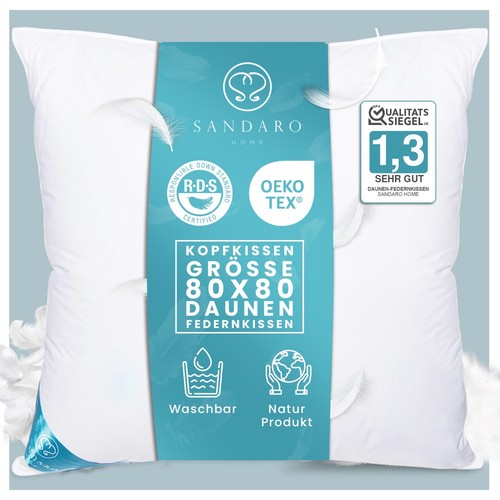 Kopfkissen 80x80 federkissen - kopfkissen,
