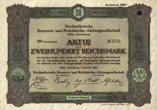 Nordmährische brauerei 1940 - nordmährische,