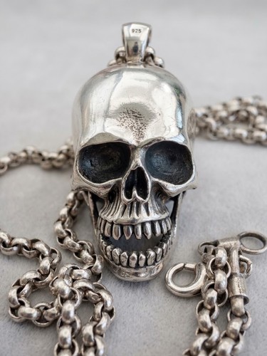 Totenkopf anhänger 925 silber - 925,