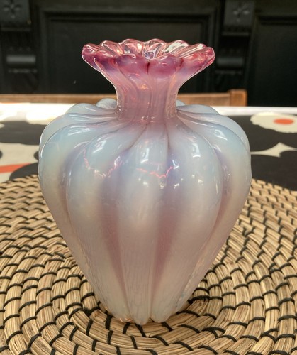 Murano glas vase opalrosa - murano, vase,