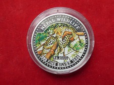 Nepal, 2000 Riels, Bedrohte Tierwelt, 1998, Silber, original, farbig, PP