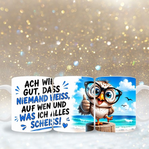 Keramiktasse vogel mit - "vogel",