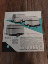 Orig. Prospekt Westfalia Hamburg Omnibus Gepäckanhänger Anhänger Bus Oldtimer