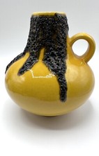 Fohr Keramik Vase Gelb Retro Vintage W.Germany Fat Lava Stil Handgefertigt 41116