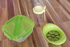 gut erh.*** Snackbox, Lunchbox, Brotdose + Joghurt Becher To Go + Apfel-Teiler