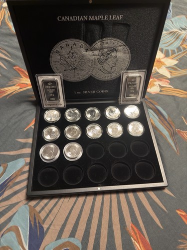 12x maple leaf silber - maple, +