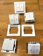 5x Rolladenschalter/Taster Rolloschalter Unterputz 3 x Rahmen weiss