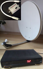 SAT Anlage 60cm: Sat-Receiver + Schüssel + SINGLE LNB + Sat Finder + Kabel